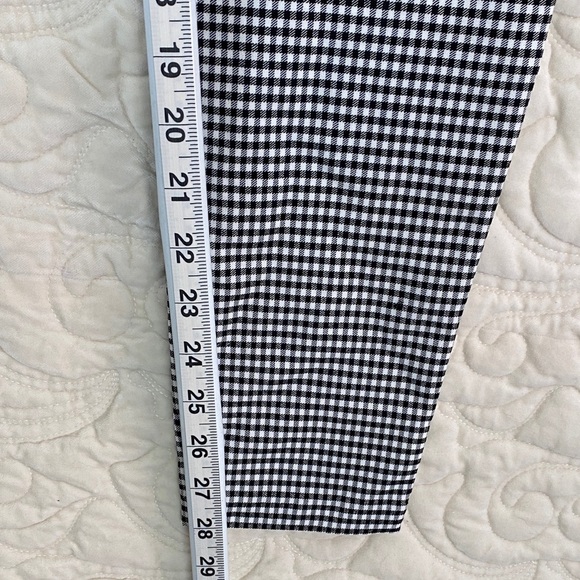 Zara Gingham Leggings Fitted Pants - Picture 5 of 12